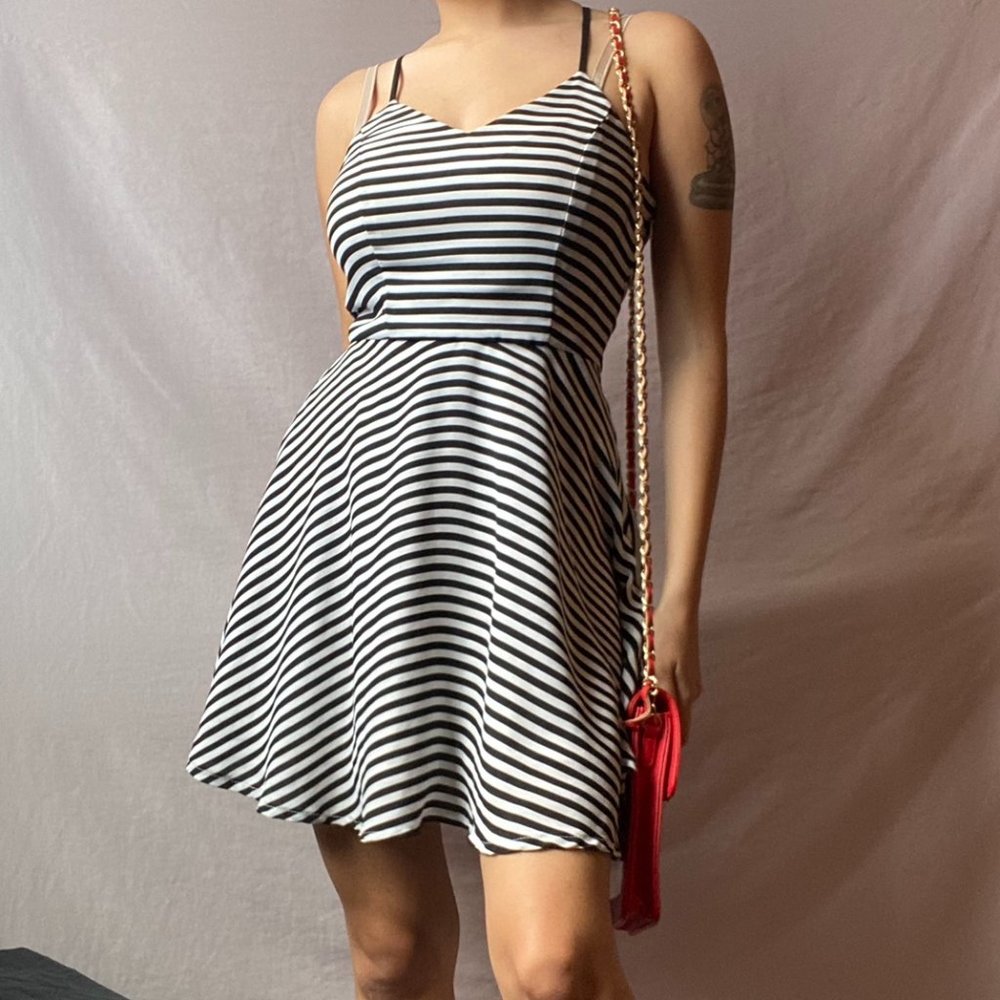 black and white dress from Express